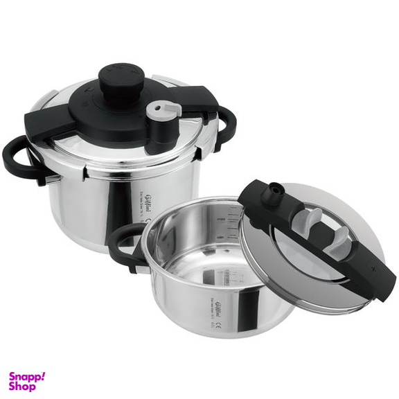 زودپز دوقلو جی فی نی مدل NEW-G02 گنجایش 6 و 4 لیتر