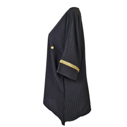 تونیک آستین سه ربع زنانه مدل شانتون 912 رنگ مشکی