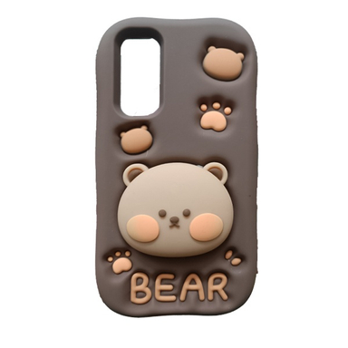 قاب گوشی موبایل سیلیکونی عروسکی مدل خرسی پاپ سوکت شو کد 124 مناسب سامسونگ Galaxy A54