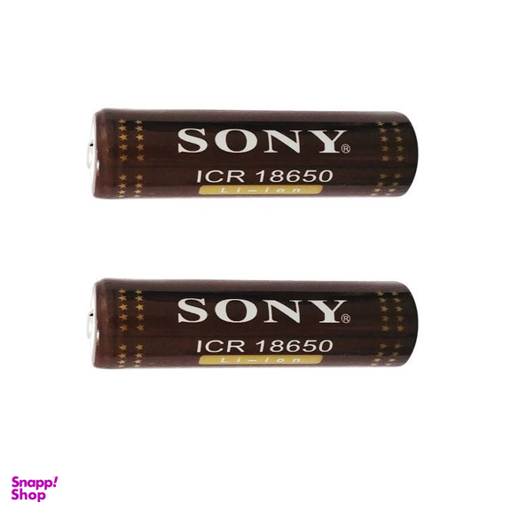 باتری لیتیوم یون قابل شارژ برند سونی مدل ICR-18650 ظرفیت 6000 میلی آمپر ساعت بسته 2 عددی