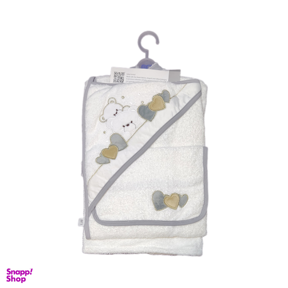 ست حوله نوزادی مادرکر مدل خرس و قلب مجموعه ۵ عددی