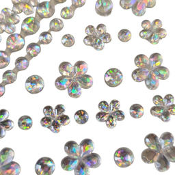 نگین صورت و ناخن طرح گل کد 105 بسته 167 عددی