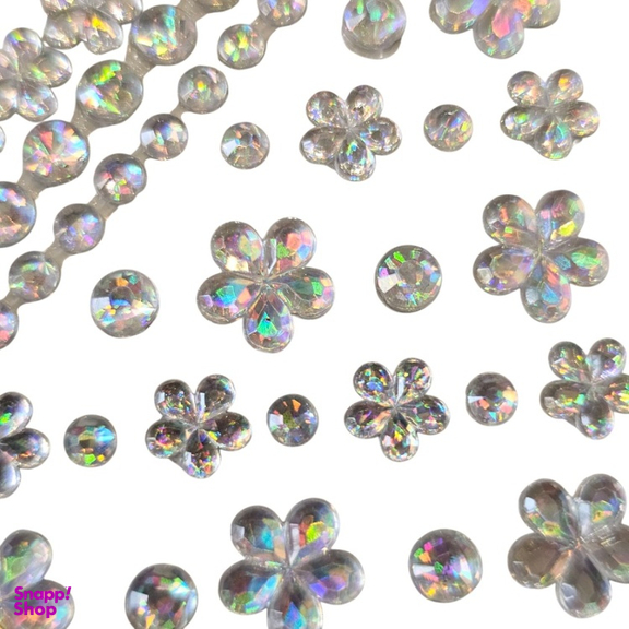 نگین صورت و ناخن طرح گل کد 105 بسته 167 عددی