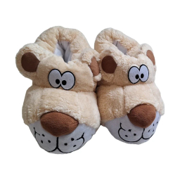 دمپایی کودک پاپا مدل عروسکی کد CRM رنگ کرم