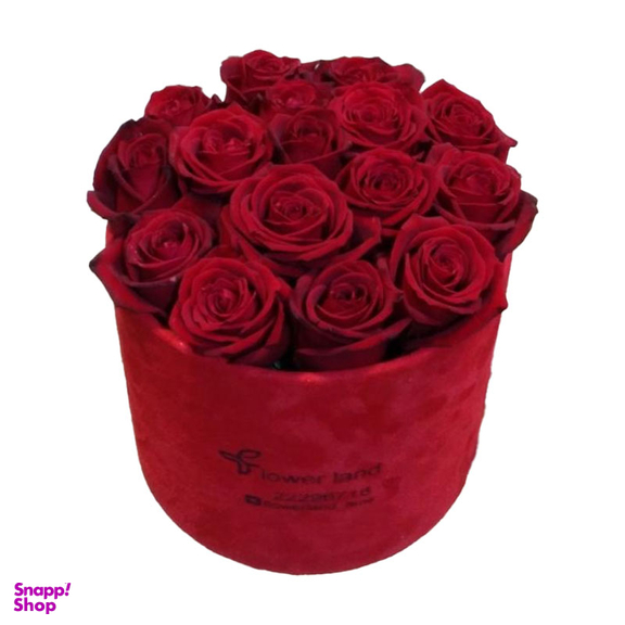 باکس گل طبیعی رز رنگ قرمز