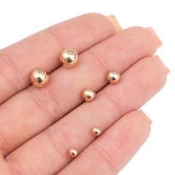 گوشواره میخی طلا 18 عیار دیانا مدل گوی متوسط