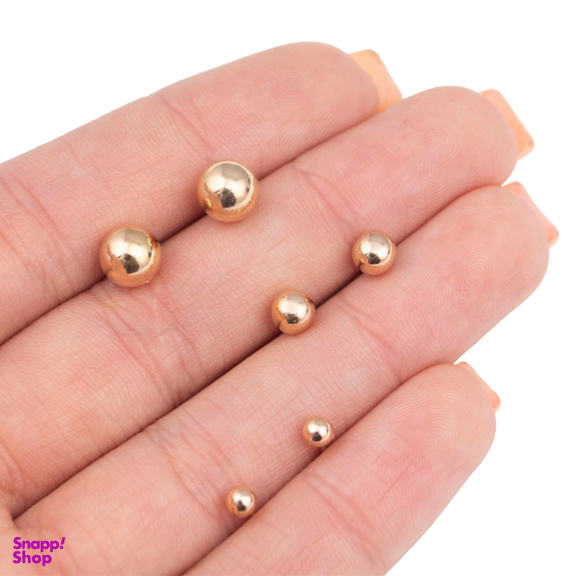 گوشواره میخی طلا 18 عیار دیانا مدل گوی متوسط