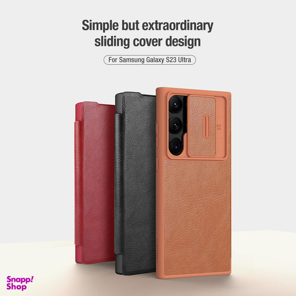 کیف کلاسوری نیلکین مدل Qin Pro Leather Case مناسب برای گوشی موبایل سامسونگ Galaxy S23 Ultra