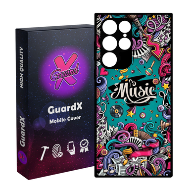 کاور موبایل گارد ایکس طرح Music مدل Glass10025 مناسب سامسونگ Galaxy S23 Ultra
