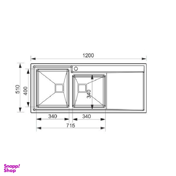سینک ظرفشویی اخوان مدل 601S توکار