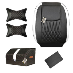 روکش صندلی خودرو سوشیانت مدل نیل مناسب پراید 132 به همراه پشت گردنی و جعبه و دور فرمان