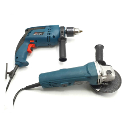 دریل چکشی و مینی فرز 1000 وات باس مدل BS-5835-802 مجموعه 2 عددی