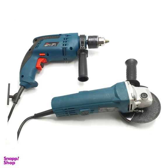 دریل چکشی و مینی فرز 1000 وات باس مدل BS-5835-802 مجموعه 2 عددی