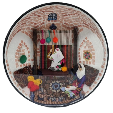 کاسه دیوارکوب حجیم سازی شده طرح قالی بافی مدل TP-1023-0184-00