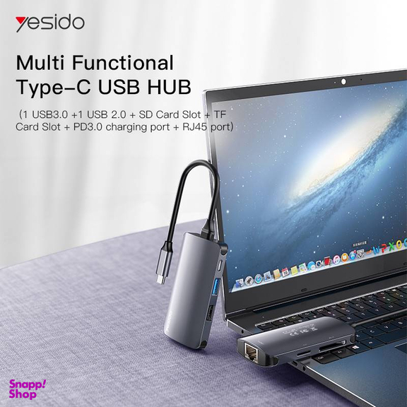 هاب 6 پورت USB-C یسیدو مدل HB-15