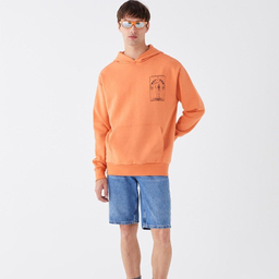هودی مردانه ال سی وایکیکی مدل tera رنگ نارنجی