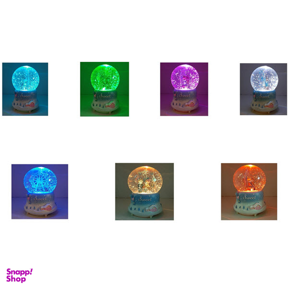 گوی موزیکال مدل پمپی و گردان طرح داستان عاشقانه برفی