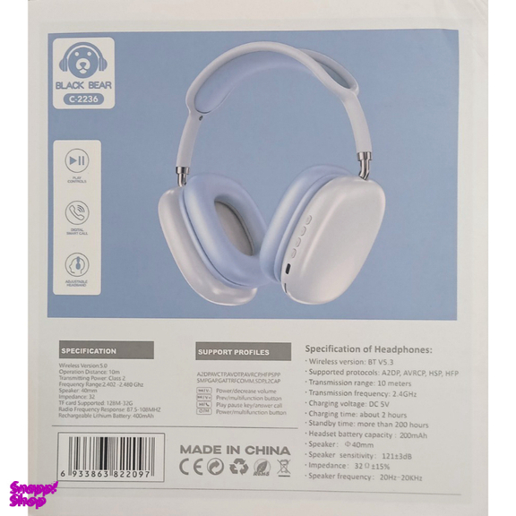 هدفون بلوتوثی بلک بر مدل C-2236