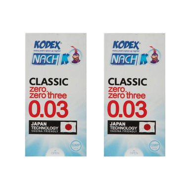 کاندوم ناچ کدکس مدل 0٫03 بسته 10 عددی مجموعه ۲ عددی