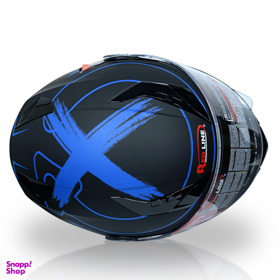 کلاه کاسکت بلوتوث دار ردلاین مدل +939 رنگ مشکی آبی