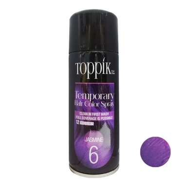 اسپری رنگ مو تاپیک هیر فیلر مدل Temporary حجم 150 میلی لیتر رنگ یاسی