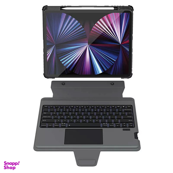 کیف کلاسوری کیبورد دار نیلکین مدل Bumper Combo Backlit Keyboard مناسب برای تبلت اپل  iPad Pro 12.9 2022/ iPad Pro 12.9 2021/ iPad Pro 12.9 2020