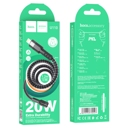 کابل دیتا Type-C به Lightning هوکو مدل U110 طول 1.2 متر