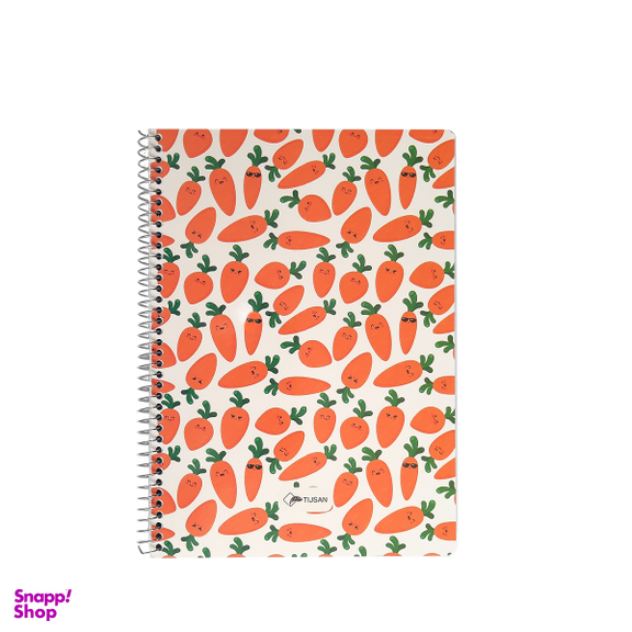 دفتر مشق 100 برگ تیج سان طرح هویج به همراه مداد نوکی