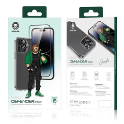 پک محافظتی گوشی موبایل گرین لاین مدل 4in1 Defender Pack مناسب اپل iPhone 15 Pro مجموعه 4 عددی