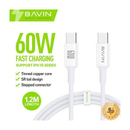 کابل Type-C باوین مدل CB261 TC TO TC طول 1.2 متر