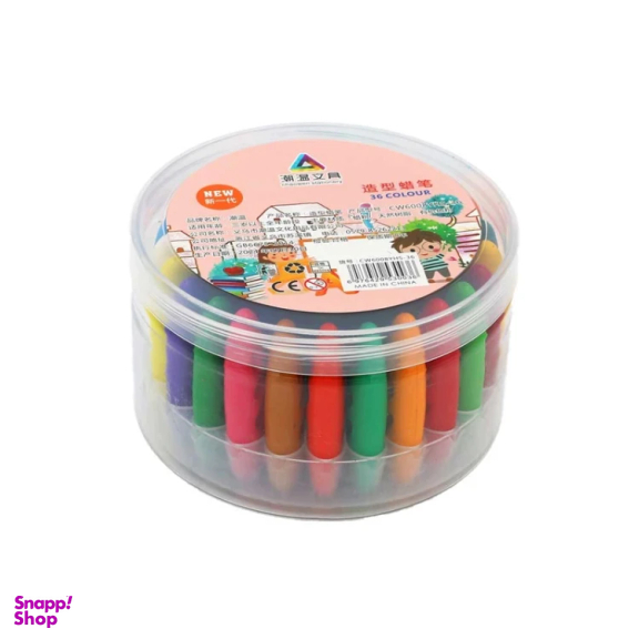 مداد شمعی جادویی 36 رنگ مدل بادومی کد 036