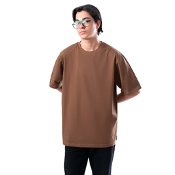 تیشرت مردانه مدل Basic رنگ قهوه ای شکلاتی