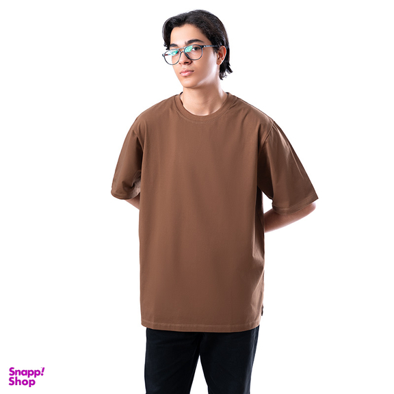 تیشرت مردانه مدل Basic رنگ قهوه ای شکلاتی