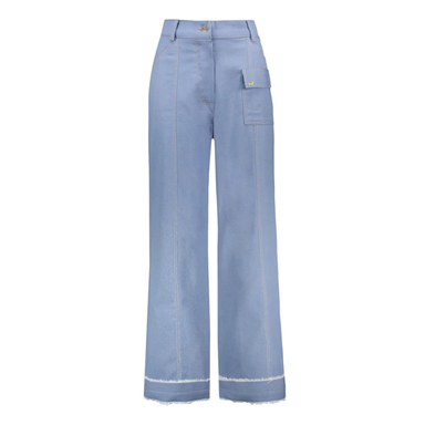 شلوار جین زنانه گره استایل مدل آپاچی رنگ آبی
