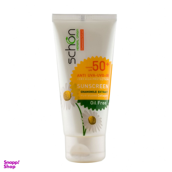 کرم ضد آفتاب شون مناسب پوست چرب با SPF50 بی رنگ حجم 50 میلی‌لیتر
