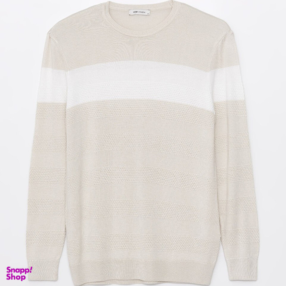 پلیور یقه گرد مردانه ال سی وایکیکی مدل اسلیم افکت