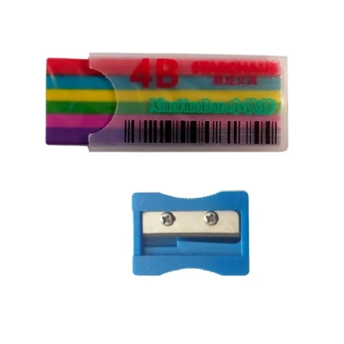 پاک کن مدل عطری طرح رنگین کمان به همراه تراش