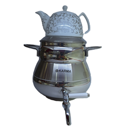 کتری و قوری استیل شیر دار نگین کد KM-2001 گنجایش 6 لیتر