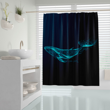 پرده حمام دلفین مدل Phantom سایز 200×180 سانتی متر