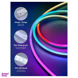 ریسه هوشمند نئون فلکسی گووی مدل RGBIC LED Neon Rope Lights H61A سایز 3 متر