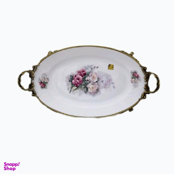 دیس بیضی دسته برنج انتیک میراکل لیموژ مدل 42 ایتالیا کد 159