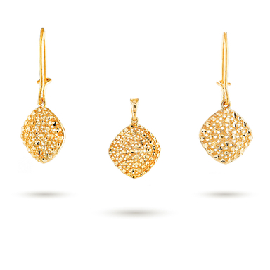 نیم ست طلا 18 عیار زنانه میلی گالری مدل رویال طرح فیوژن کد MT1437