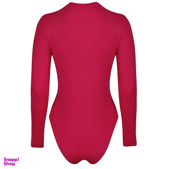 بادی آستین بلند زنانه دکسونری مدل 256004636 طرح گلدوزی رنگ سرخابی