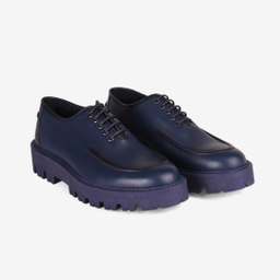 کفش روزمره مردانه چرم مشهد مدل J6288 رنگ سرمه ای