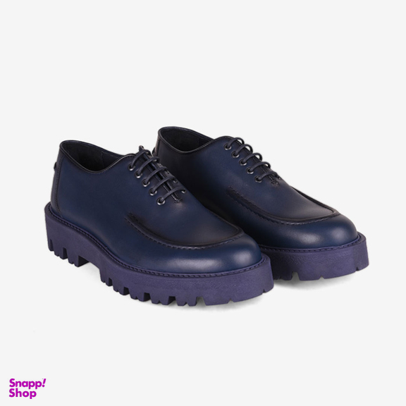 کفش روزمره مردانه چرم مشهد مدل J6288 رنگ سرمه ای