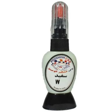 لاک خشگیر خودرو پوششکار کد w8 رنگ سفید مناسب جک حجم 15 میلی لیتر