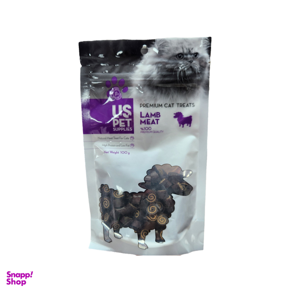 غذای تشویقی گربه یو اس پت مدل رول گوشت بره و ماهی وزن 100 گرم