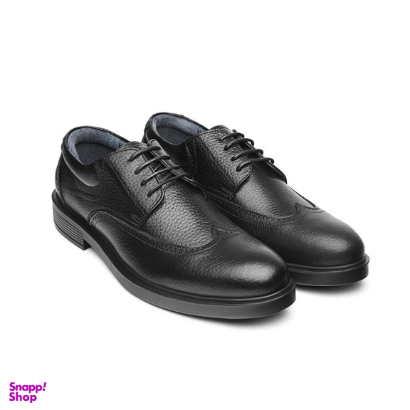 کفش کلاسیک مردانه نوین چرم مدل بندی 7812 Fm- MS3187 رنگ مشکی