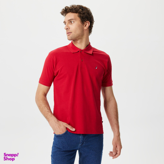 پولوشرت مردانه ناتیکا مدل Classic Fit رنگ قرمز تیره