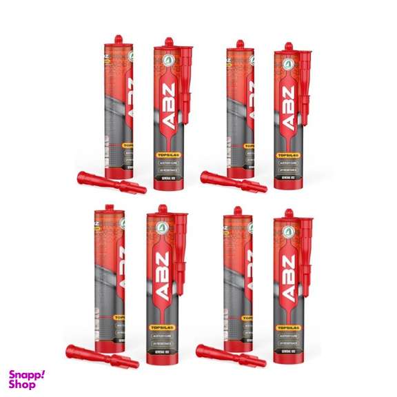 چسب آکواریوم شفاف ای بی زد کد TOPSIL45CCL شفاف بسته 8 عددی